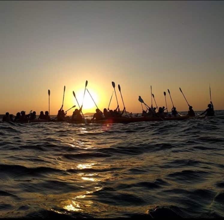 Ibiza groups kayaking sunset Ibiza groups kayaking sunset