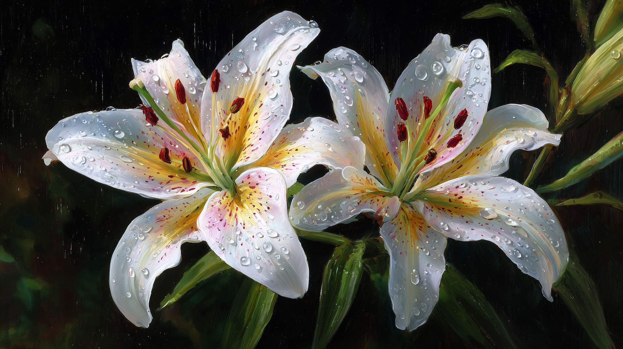 The Sweetness of Oriental Lilies Image